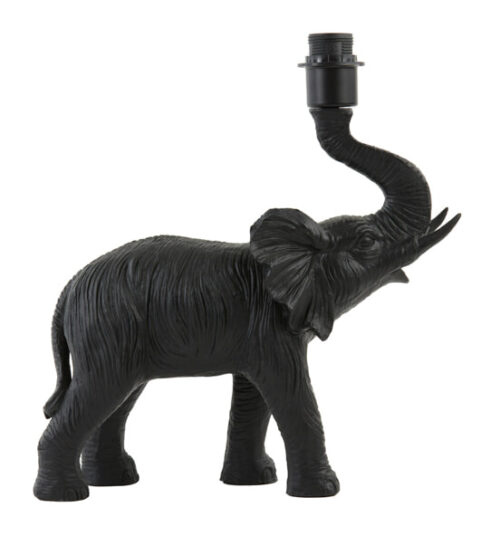 Light & Living Tafellamp Elephant - Mat Zwart (excl. kap)