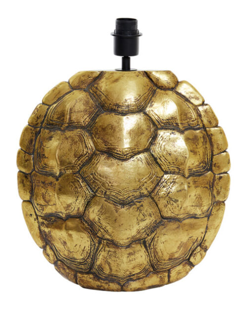 Light & Living Tafellamp Turtle 38cm - Antiek Brons (excl. kap)