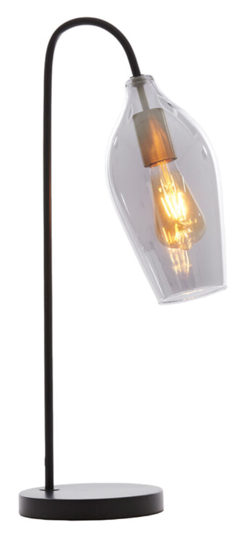 Light & Living Tafellamp Lukaro 52cm hoog - Smoke/Antiek Brons