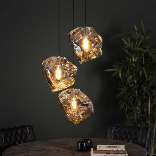 Hanglamp Rock 3-lamps - Chromed