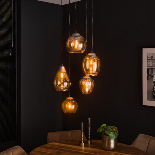 LifestyleFurn Hanglamp Francesco 5-lamps