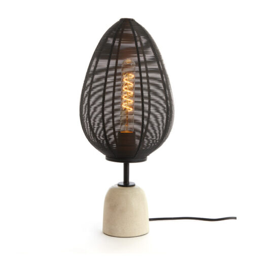 Light & Living Tafellamp Joley Marmer - Zwart