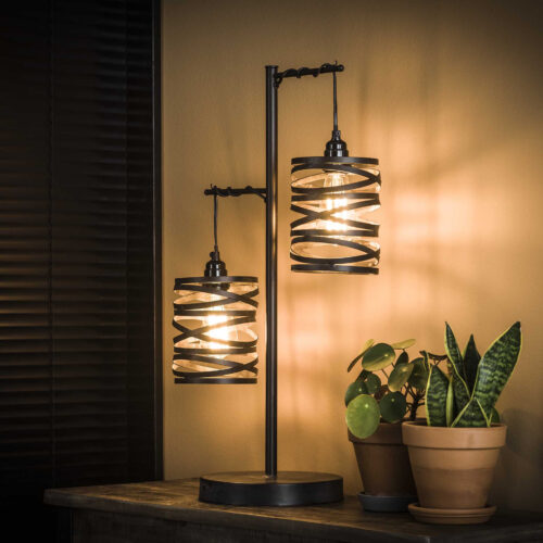 Tafellamp Kristina 2-lamps - Slate grey