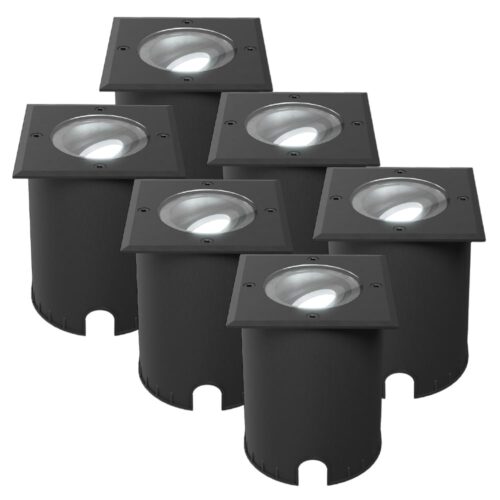 HOFTRONIC™ Set van 6 Cody LED Grondspots Zwart - GU10 4