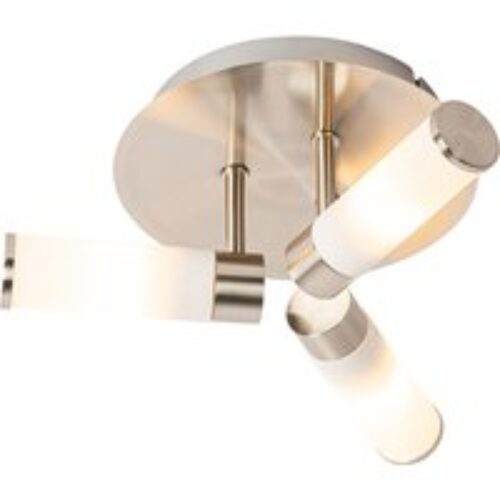 Design plafondlamp wit incl. LED 3-staps dimbaar 3-lichts - Pande