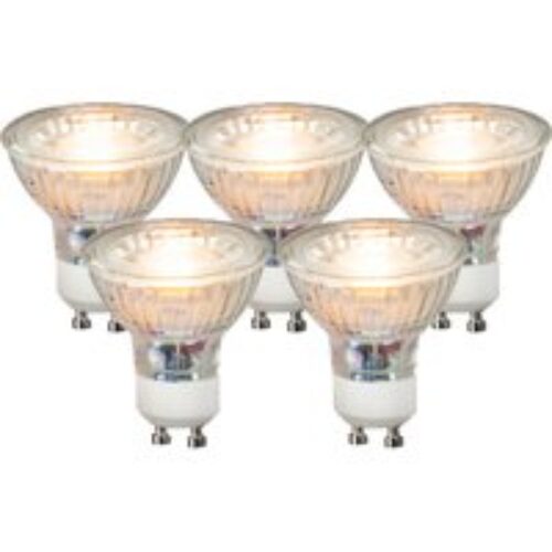 Set van 5 GU10 LED lampen COB 3