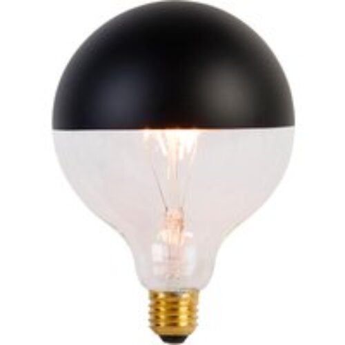 E27 dimbare LED lamp kopspiegel G125 zwart 4W 200 lm 1800K