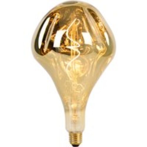 E27 dimbare LED lamp G165 spiegel goud 6W 100 lm 1800K