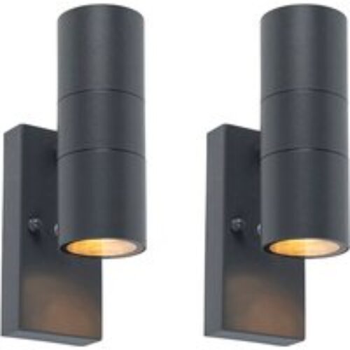 Industriële plafondlamp zwart met goud kantelbaar - Magna
