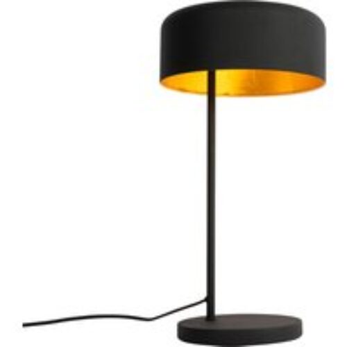 Vintage wandlamp zwart met messing 30x17 cm - Kayleigh