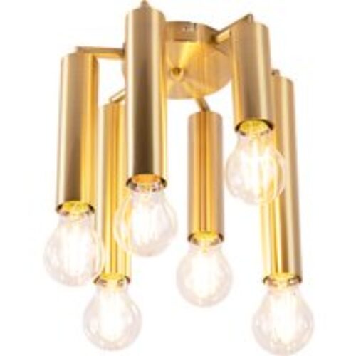 Art Deco wandlamp koper 105 cm 2-lichts - Lauf