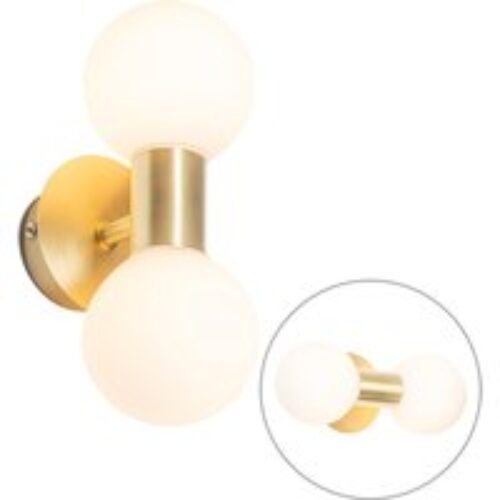 Moderne wandlamp goud IP44 2-lichts - Cederic
