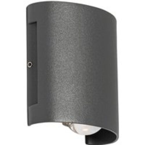 Buiten wandlamp donkergrijs incl. LED 2-lichts IP54 - Silly
