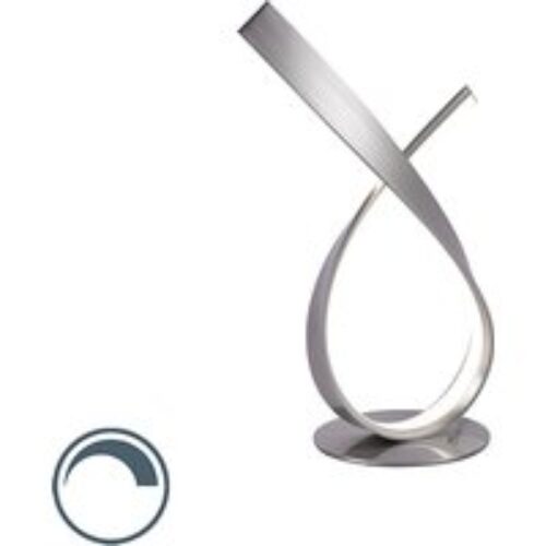 Design tafellamp staal incl. LED en dimmer - Belinda