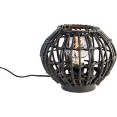 Smart hanglamp zwart met kap donkergrijs 35 cm incl. Wifi A60 - Blitz