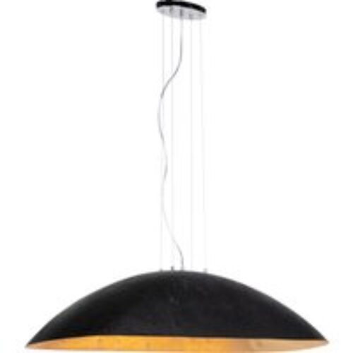 Oosterse wandlamp zwart met naturel bamboe - Pua