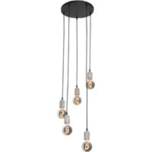 Moderne hanglamp zwart met opaal glas 3-lichts - Drop