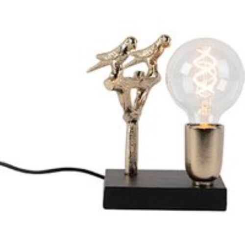 Moderne vloerlamp brons met leeslamp incl. LED - Eva