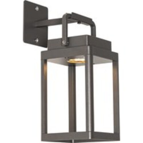 Design hanglamp zwart met messing en amber glas - Zuzanna