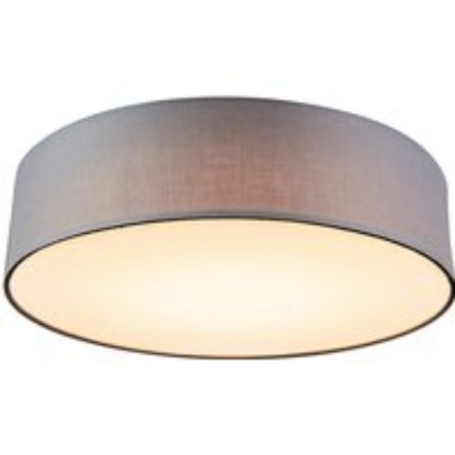 Plafondlamp grijs 40 cm incl. LED - Drum LED