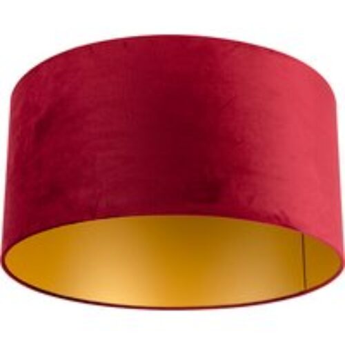 Moderne vloerlamp goud velours kap roze 50 cm - Editor
