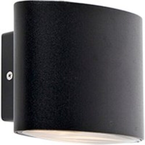 Moderne buitenwandlamp zwart incl. LED IP44 - Ovum