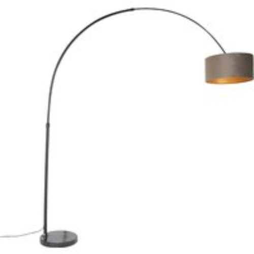 Design hanglamp zwart met smoke glas 8-lichts rond - Uvas