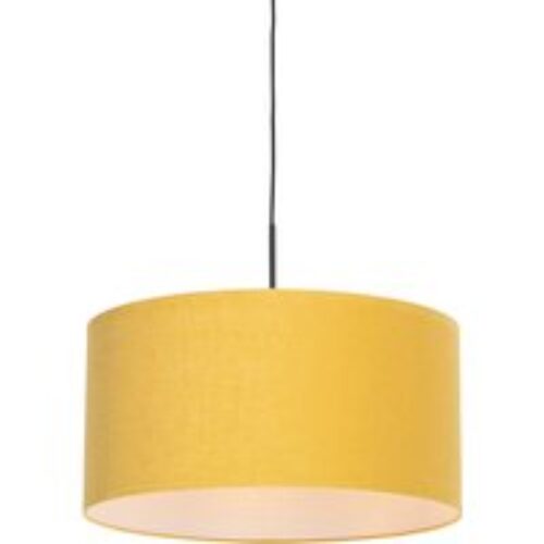 Design hanglamp wit met koper kap 50 cm - Combi 1