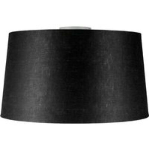 Moderne plafondlamp mat wit met zwarte kap 45 cm - Combi