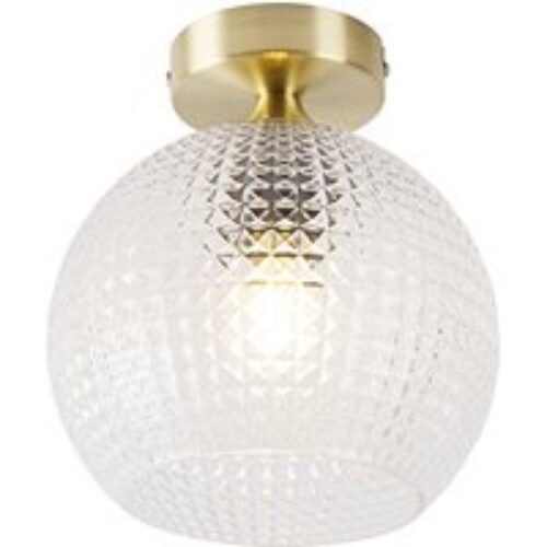 Art Deco plafondlamp messing - Sphere