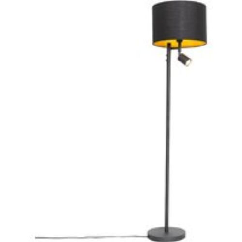 Plafondlamp zwart 80 cm incl. LED met afstandsbediening - Live