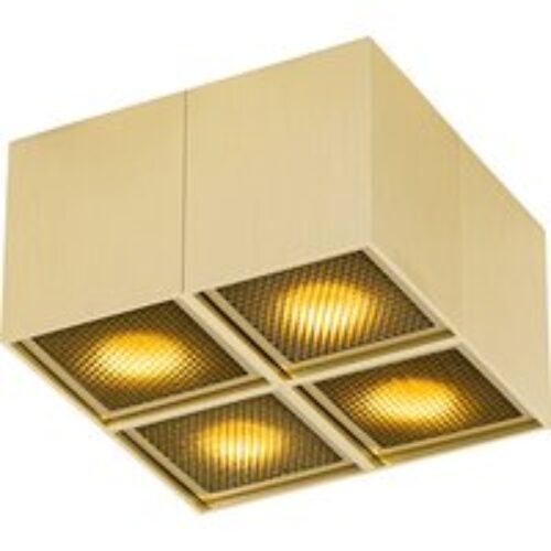 Design spot goud 4-lichts - Qubo Honey