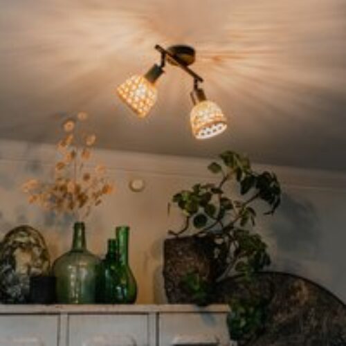 Design plafondlamp messing 30 cm - Johanna