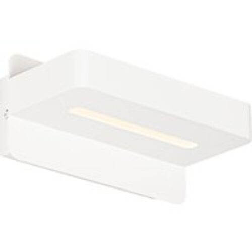 Moderne wandlamp wit incl. LED met USB en schakelaar - Ted