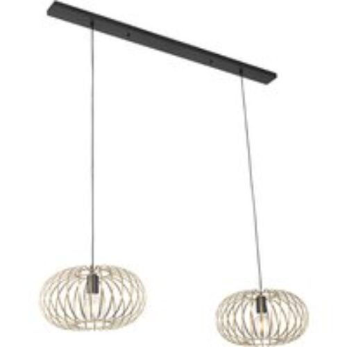 Design hanglamp messing 2-lichts - Johanna
