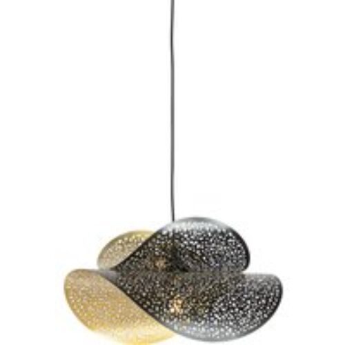 Oosterse hanglamp zwart met goud 28 cm - Japke