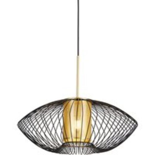 Design hanglamp goud met zwart 60 cm - Dobrado