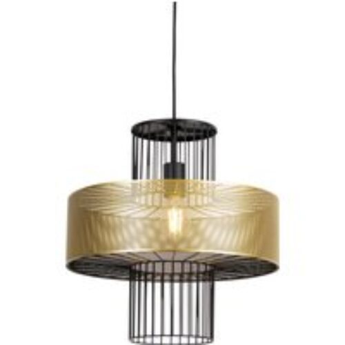 Design hanglamp goud met zwart 60 cm - Dobrado