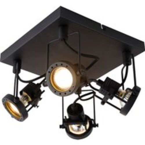 Hanglamp zwart incl. LED 3-staps dimbaar 3-lichts - Rondas