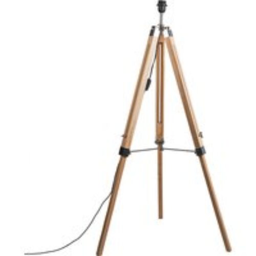 Hanglamp staal met kap 35 cm lichtbruin verstelbaar - Blitz