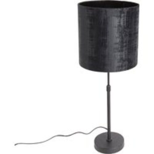 Art deco hanglamp zwart met smoke glas rond 7-lichts - Sandra