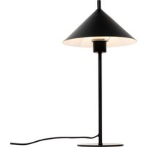 Moderne tafellamp zwart met kap bloemen 25 cm - Simplo