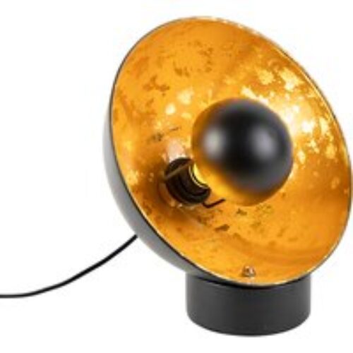 Tafellamp zwart incl. LED 3-staps dimbaar oplaadbaar - Louise