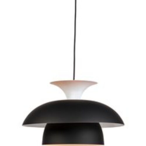 Moderne plafondlamp zwart 9-lichts met smoke glas - Athens