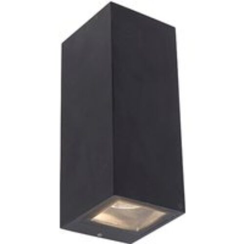 Moderne wandlamp zwart 2-lichts AR70 IP54 - Baleno