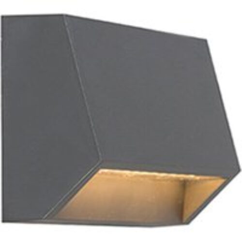 Design vloerlamp zwart met smoke glas - Dome