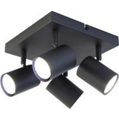 Smart plafondlamp zwart incl. 3 Wifi G95 - Facil