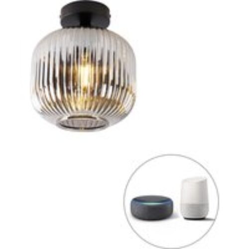 Smart wand- en plafondlamp donkergrijs incl. Wifi A60 - Glow
