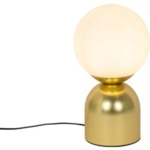 Smart vloerlamp brons met bruine kap 45 cm incl. Wifi A60 - Parte