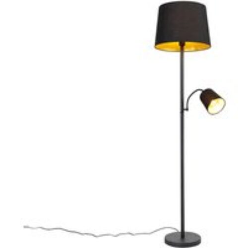Moderne wandlamp zwart rechthoekig 2-lichts - Edwin